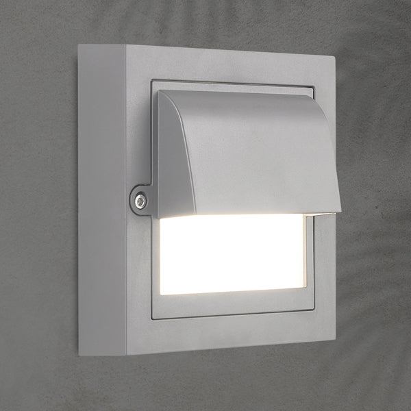 Φωτιστικό Τοίχου LED 6W 135x135x55 3CCT IP65 Γκρι ARTE ILLUMINA Senario - εικόνα 2