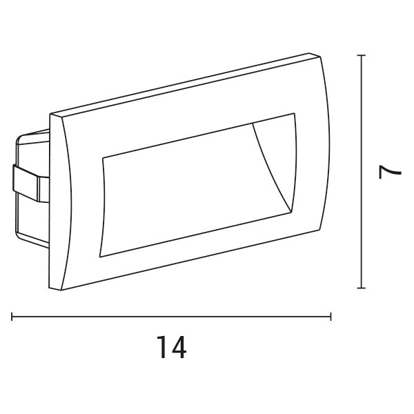 Φωτιστικό Χωνευτό LED 3W IP54 220-240V 140x70x70mm Pro Μαύρο ARTE ILLUMINA - εικόνα 2