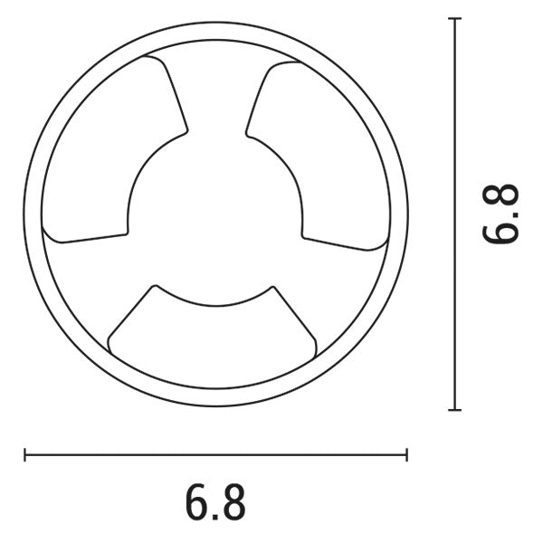Φωτιστικό Δαπέδου Εξωτερικό 3F LED 3W IP65 12V Φ68x24mm Pro Μαύρο ARTE ILLUMINA - εικόνα 2