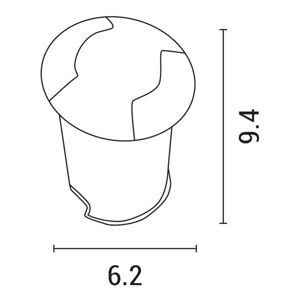 Φωτιστικό Δαπέδου Εξωτερικό 2F LED 3W IP65 85-265V Φ62mm Pro Μαύρο ARTE ILLUMINA - εικόνα 2