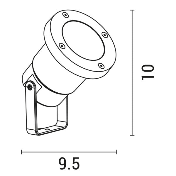 Σποτ Κήπου Πλαστικό 1xGU10 Max5W Φ95x100mm IP65 Λευκό ARTE ILLUMINA - εικόνα 2