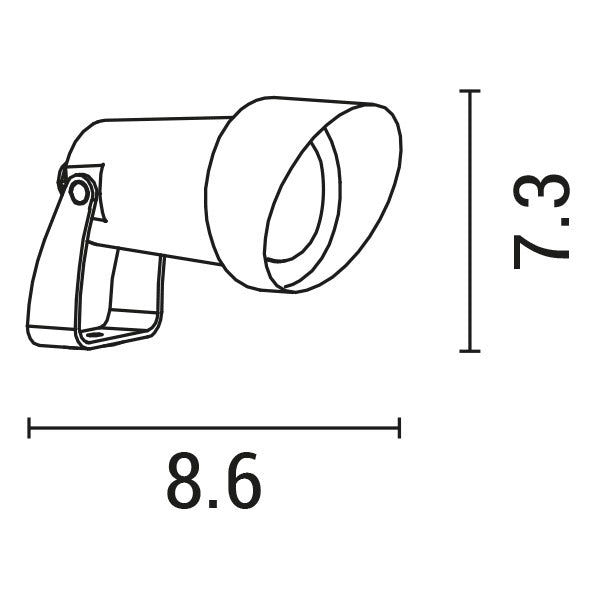 Σποτ Κήπου Πλαστικό με Κάλυπτρο 1xGU10 max5W Φ95x100mm Μαύρο ARTE ILLUMINA - εικόνα 2
