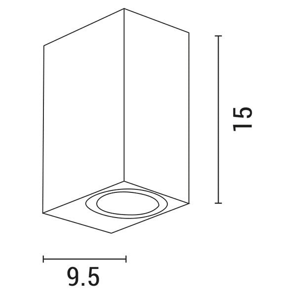 Απλίκα Τοίχου Updown Τετράγωνη 2xGU10 Max5W 147x70x90mm IP65 Λευκή ARTE ILLUMINA - εικόνα 2