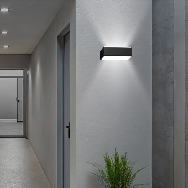 Απλίκα Τοίχου Αλουμινίου LED Updown 10W Μαύρη ARTE ILLUMINA Nikita - εικόνα 3