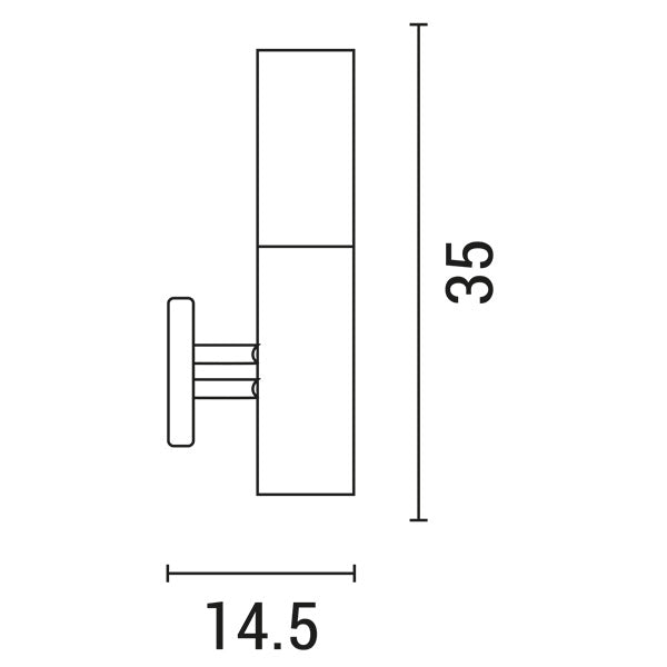 Απλίκα Inox Σειρά 35cm E27 ARTE ILLUMINA Χίος - εικόνα 2