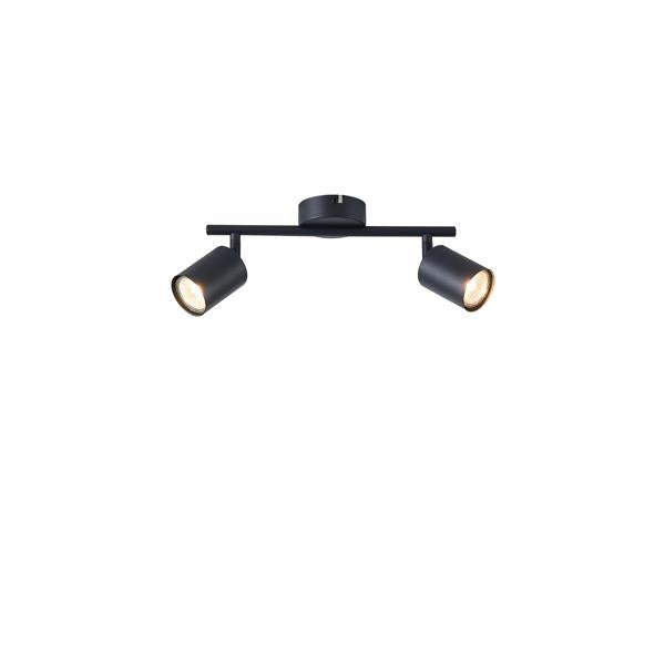 Σποτ Μέταλλο 2φωτο 2xGU10 Max 7W 300x130mm Μαύρο ARTE ILLUMINA Olymp