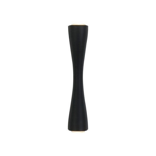 Απλίκα Τοίχου Αλουμινίου Up -DOWN 6W 480Lm 3000K 240x60x55mm IP54 Μαύρη ARTE ILLUMINA