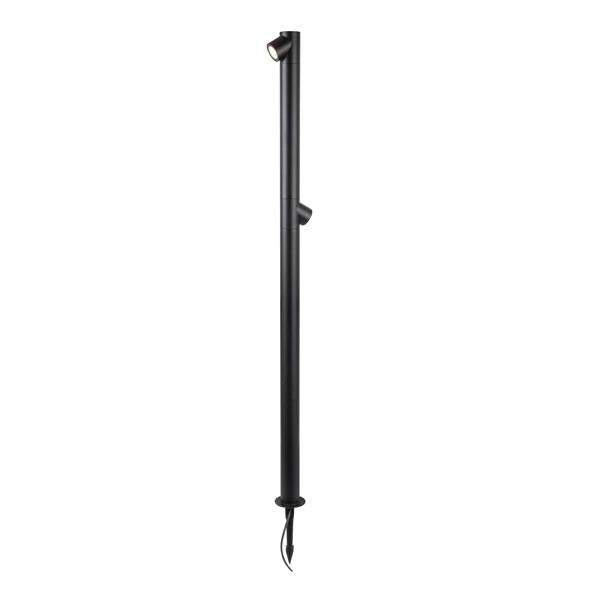Κολωνάκι Αλουμινίου 2x5W Φ55XH:1200mm IP65 3000K Μαύρο ARTE ILLUMINA