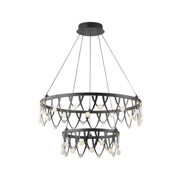 Φωτιστικό Κρεμαστό Οβάλ LED 85W 5100Lm 3000K Φ800mm Μαύρο ARTE ILLUMINA Levate