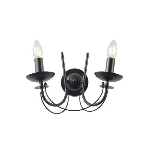 Απλίκα Toixoy Μέταλλο 2φωτη 2xE14 Max 8W 320x245x190mm Μαύρο ARTE ILLUMINA Vault