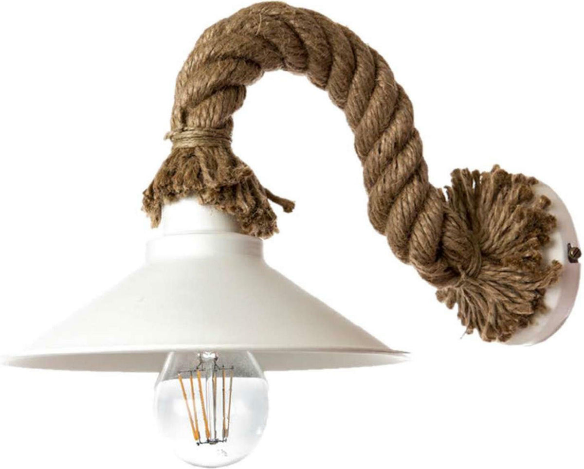 Inlight 43351 Vintage Φωτιστικό Τοίχου με Ντουί E27 Λευκό 35x20x12εκ.
