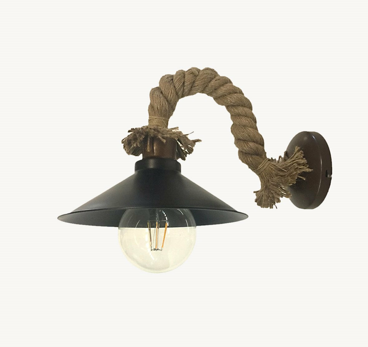 Inlight 43351 Vintage Φωτιστικό Τοίχου με Ντουί E27 Μαύρο 35x20x12εκ.
