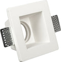 Vk Lighting Τετράγωνο Γύψινο Χωνευτό Σποτ με Ντουί GU10 Λευκό 12x12εκ. 1τμχ 64174-220131