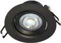 Vk Lighting Στρογγυλό Πλαστικό Χωνευτό Σποτ με Ενσωματωμένο LED και Θερμό Λευκό Φως 5W Κινούμενο Μαύρο 9x9εκ. 1τμχ 64174-877147