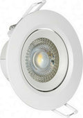 Vk Lighting Στρογγυλό Πλαστικό Χωνευτό Σποτ με Ενσωματωμένο LED και Θερμό Λευκό Φως 5W Κινούμενο Λευκό 9x9εκ. 1τμχ 64174-876147