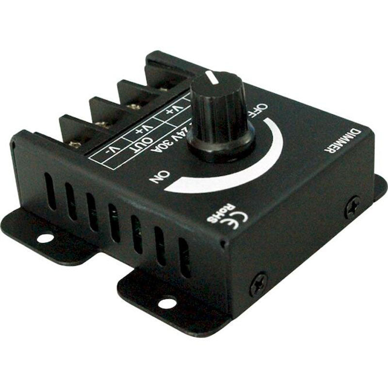 Geyer Επιτοίχιος Διακόπτης Dimmer με Πλαίσιο Ταινία LED Περιστροφικός 360W LDM12360