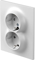 Πρίζα Σουκο Διπλή 2P+E 16A 250V~ Ks Pw Flat Logiq