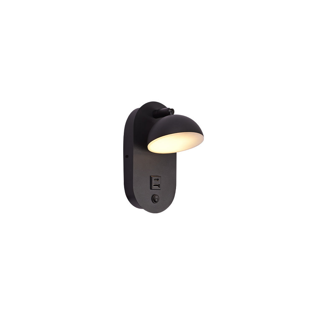 Inlight Φωτιστικό Τοίχου με Ενσωματωμένο LED και Θερμό Λευκό Φως Μαύρο 22x14εκ. 43062
