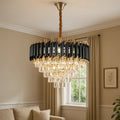 Alista Home Πολυέλαιος 7xE14 Ø49cm με Κρύσταλλα Χρυσός AT1CT - IM1P - HT2L - CC900 / 500