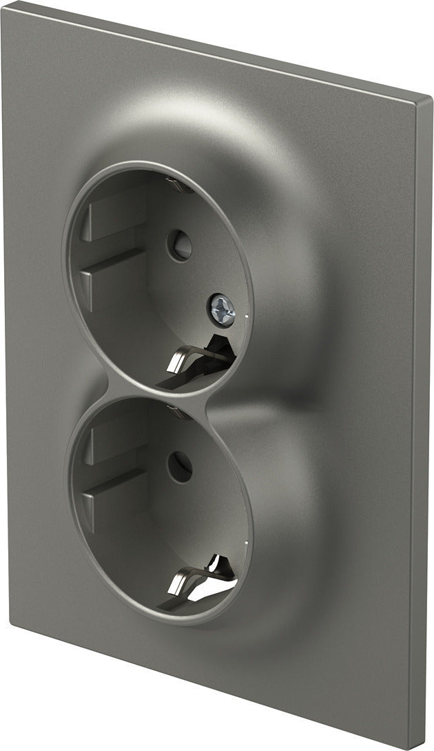 Πρίζα Σουκο Διπλή 2P+E 16A 250V~ Ks Ti Flat Logiq