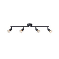 Σποτ Κινητό Μέταλλο 4φωτο 4xGU10 Max 7W 600x80x125mm Μαύρο ARTE ILLUMINA Vorras
