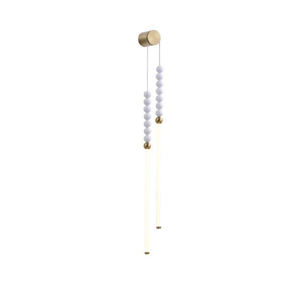 Φωτιστικό Κρεμαστό LED 15W 900Lm 3000K 950x800mm Λευκό - Χρυσό ARTE ILLUMINA Pearlette