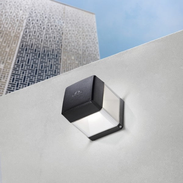 Fumagalli Elisa Wall Απλίκα Τοίχου 1xGX53 LED 3W 3CCT(3000K-4000K-6500) 165x126mm Μαύρη