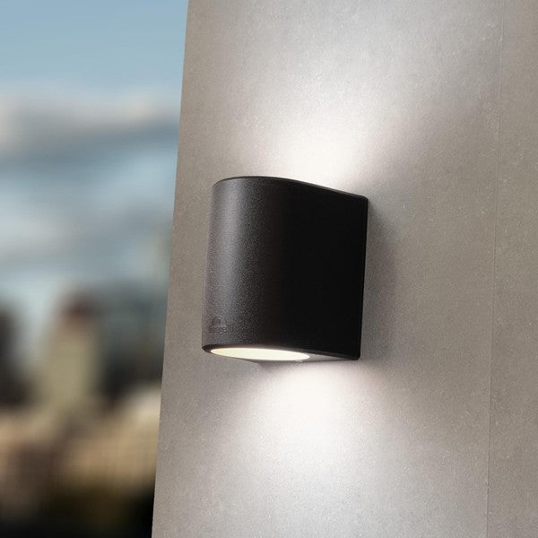 Fumagalli Marta 160 2L Απλίκα Τοίχου Up / Down 2xGX53 LED 3W 3CCT(3000K-4000K-6500) 192x164mm Μαύρη