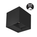 Απλίκα Τοίχου Αλουμινίου Cube Μαύρη 10W 3CCT 100x100x100 mm Me Glass Difuser ARTE ILLUMINA