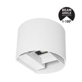 Απλίκα Τοίχου Αλουμινίου Λευκή 10W 3CCT 135x115x100mm Me Glass Difuser ARTE ILLUMINA