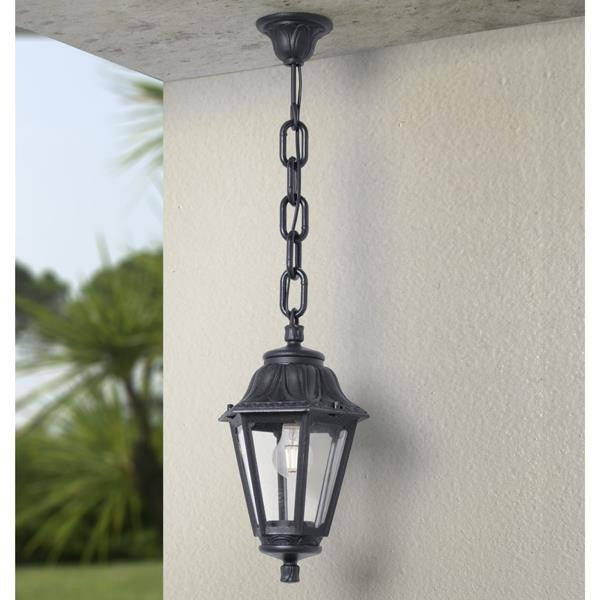 Fumagalli Sichem Anna Κρεμαστό Φωτιστικό 1xE27 220x800mm Μαύρο