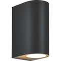 Απλίκα Τοίχου Up - Down Οβάλ 2xGU10 Max5W 90x70x147mm IP65 Μαύρη ARTE ILLUMINA