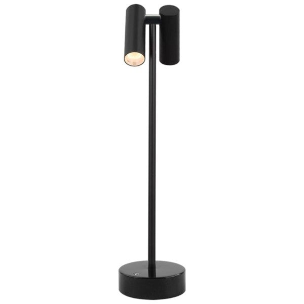 Πορτατίφ Αφής Επαναφορτιζόμενο LED Διπλό 2x1,2w Dimmable 3CCT 200Lm Μαύρο ARTE ILLUMINA Bino