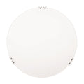 Πλαφονιέρα Τοίχου Γυαλί 1xE27 Max 15W Φ300x90mm Λευκό - Ασημί ARTE ILLUMINA Paros