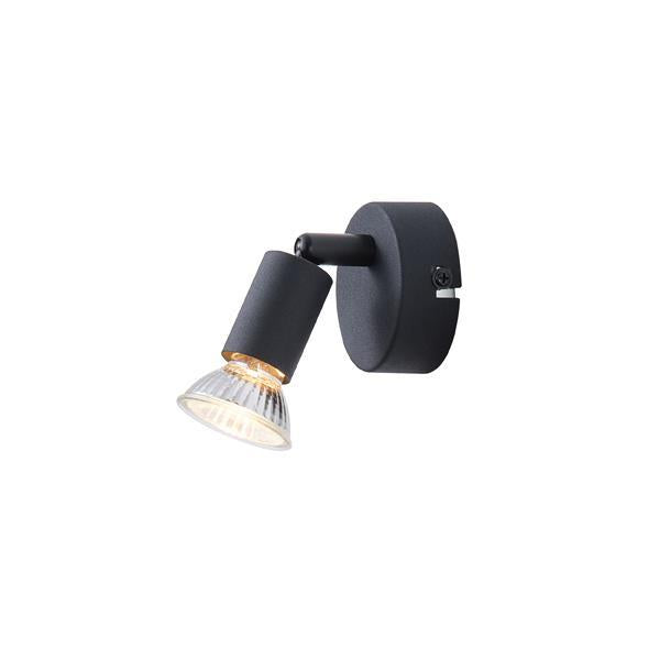 Σποτ Κινητό Μέταλλο 1xGU10 Max 7W 70x70x105mm Μαύρο ARTE ILLUMINA Vorras