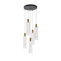 Φωτιστικό Κρεμαστό Γυαλί 5φωτο LED 38W 4400Lm 3000K Φ350x1930mm Διάφανες ARTE ILLUMINA Vial