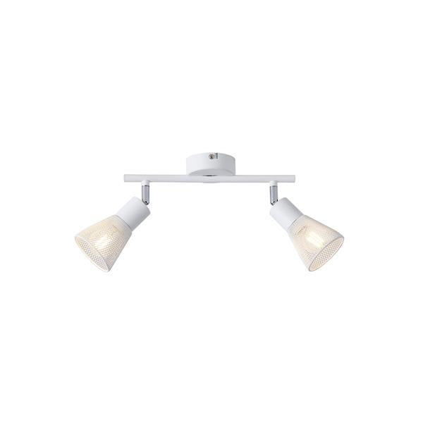 Σποτ με Δίχτυ Μέταλλο 2φωτο 2xE14 Max 8W 255x80x145mm Λευκό ARTE ILLUMINA MESHY