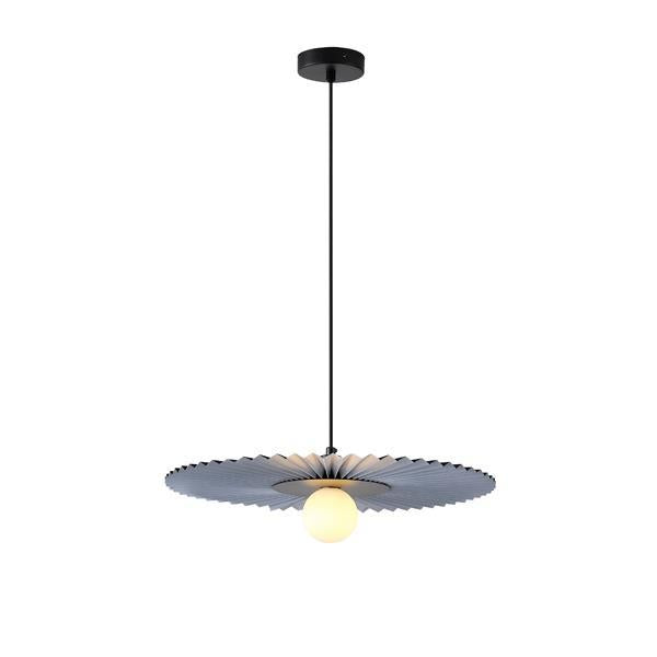 Φωτιστικό Κρεμαστό Μέταλλο - Ύφασμα 1xG9 Max 10W Φ480mm Λευκό ARTE ILLUMINA Piruette