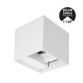 Απλίκα Τοίχου Αλουμινίου Cube Λευκή 10W 3CCT 100x100x100 mm Me Glass Difuser ARTE ILLUMINA