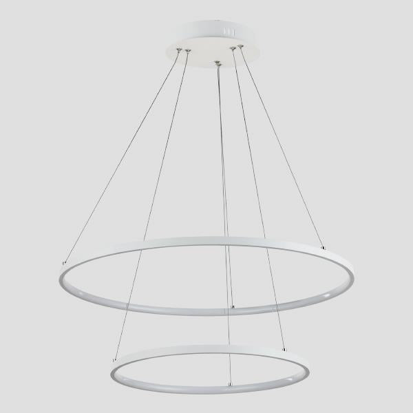 Φωτιστικό Κρεμαστό Στρογγυλό LED 37W Φ40X Φ60x110 Λευκό ARTE ILLUMINA Doppia