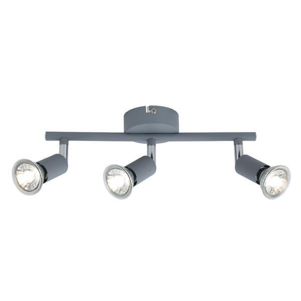 Σποτ Κινητό Μέταλλο 3φωτο 3xGU10 Max 7W 300x80x125mm Γκρι ARTE ILLUMINA Vorras