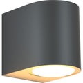 Απλίκα Τοίχου Down Οβάλ GU10 Max5W 80x70x90mm IP54 Μαύρη ARTE ILLUMINA