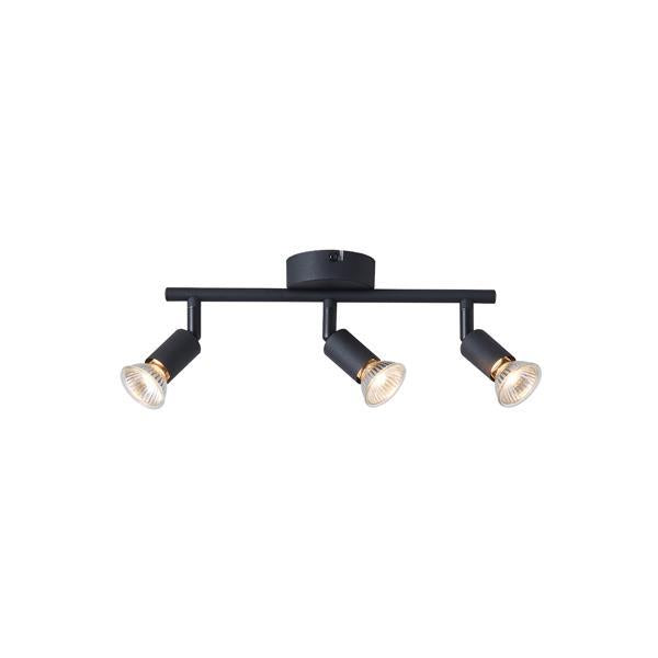 Σποτ Κινητό Μέταλλο 3φωτο 3xGU10 Max 7W 300x80x125mm Μαύρο ARTE ILLUMINA Vorras