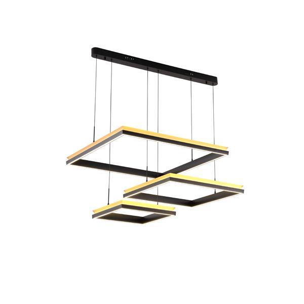 Φωτιστικό Κρεμαστό Γραμμικό LED 135W 8100Lm 3000K 1060x1500mm Μαύρο - Χρυσό ARTE ILLUMINA Serenity