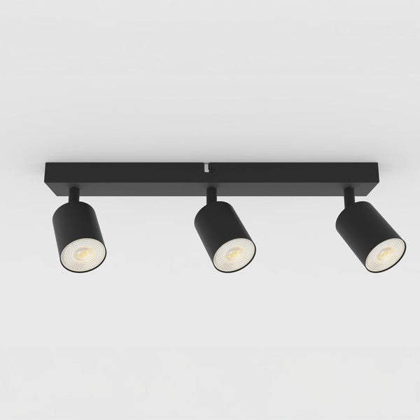 Σποτ Οροφής Τριπλό GU10 Max5w Φ320x105mm S1962 Μαύρο ARTE ILLUMINA Brava