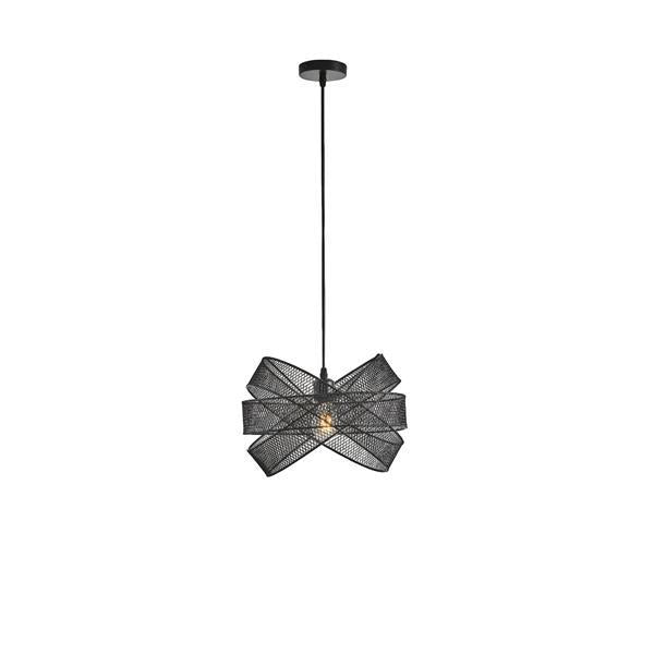 Φωτιστικό Κρεμαστό Μέταλλο Μονόφωτο 1xE27 Max 15W Φ350x1270mm Μαύρο ARTE ILLUMINA Oggi