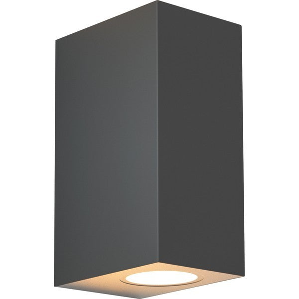 Απλίκα Τοίχου Updown Τετράγωνη 2xGU10 Max5W 147x70x90mm IP65 Γραφίτης ARTE ILLUMINA