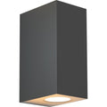 Απλίκα Τοίχου Updown Τετράγωνη 2xGU10 Max5W 147x70x90mm IP65 Γραφίτης ARTE ILLUMINA