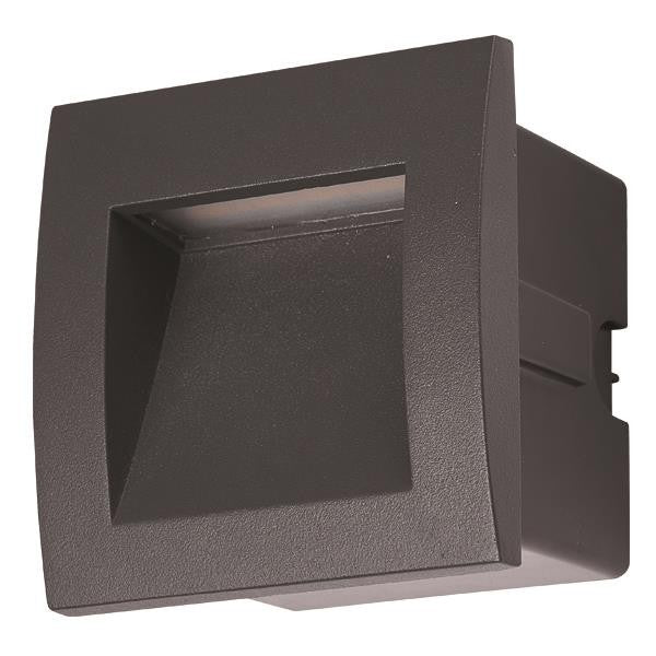 Φωτιστικό Χωνευτό LED 3W IP54 220-240V 90x90x70mm Γραφίτη Pro ARTE ILLUMINA