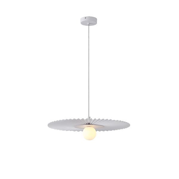 Φωτιστικό Κρεμαστό Μέταλλο - Ύφασμα 1xG9 Max 10W Φ480mm Λευκό ARTE ILLUMINA Piruette